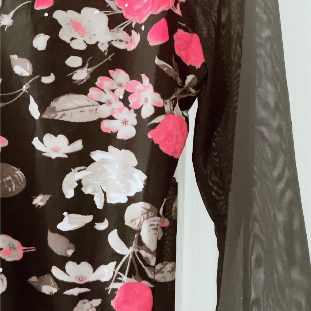 INC Printed and Embellished Top - Picture 3 of 4